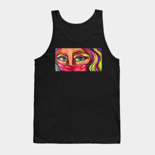 Colorful woman eyes painting Tank Top